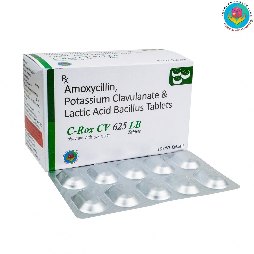 Amoxycillin 500 mg  Clavulanic Acid 125 mg  LB 60 Millions Spores