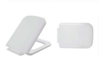 One Piece Toilet Seat Cover - Plastic, Round Shape, White Color | Soft Close Feature, Polished Surface, Smooth Finish