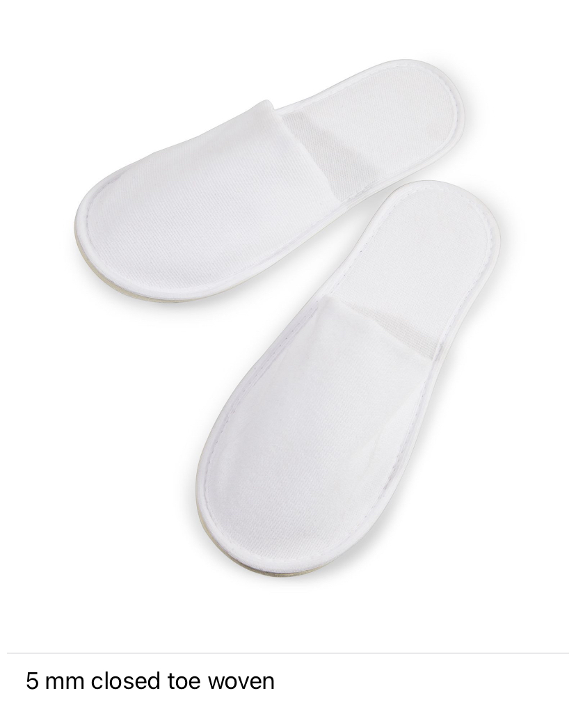 WOVEN DISPOSABLE HOTEL SLIPPERS