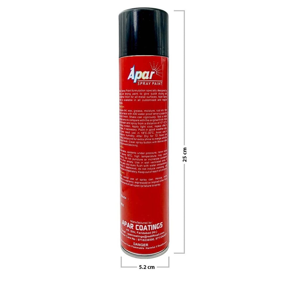 Apar Spray Paint Can Ral 7035 (Light Grey) - 440 Ml, For Industrial Powder Coatings, Liquid Paintings, Electrical Panels Etc.