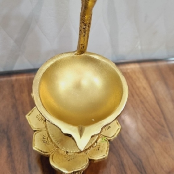 Lamp Peacock Diya Brass Oil Tier Ghee Puja Hindu Article Indian Deepak Handicrafts Product Decorative Pooja Religious Craft