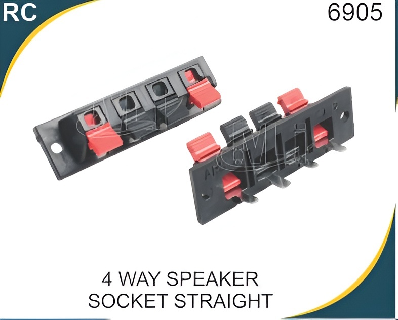 4 WAY SPEAKER SOCKET STRAIGHT