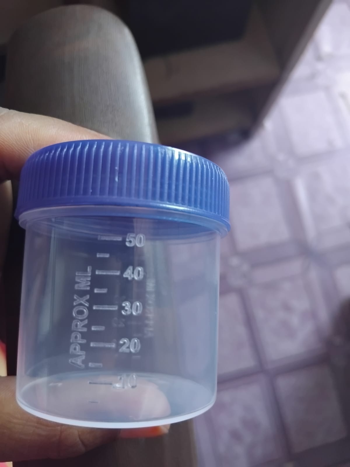 50ml Non Sterile Urine Container - Color: Transparent