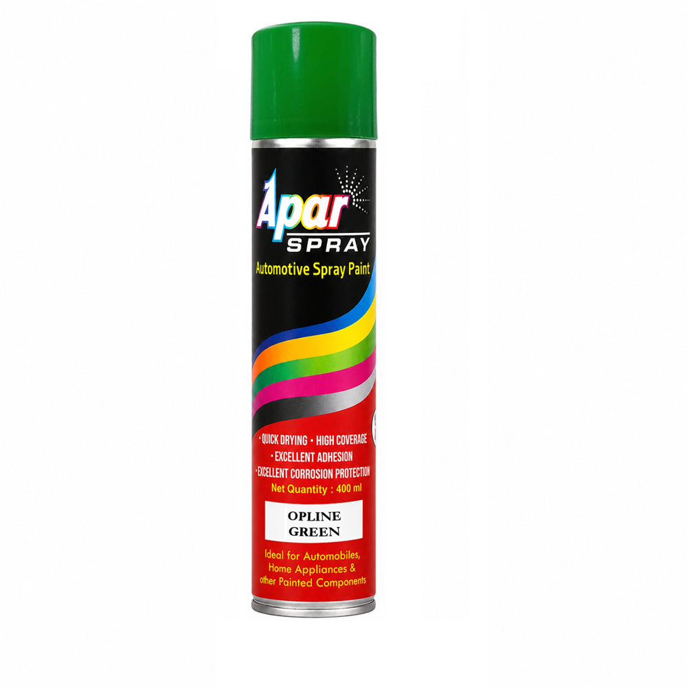 Apar Spray Paint Opline Green - 440 ml High-Performance Acrylic Resin Fast-Drying Excellent Coverage Corrosion Resistant Non-Chipping Finish