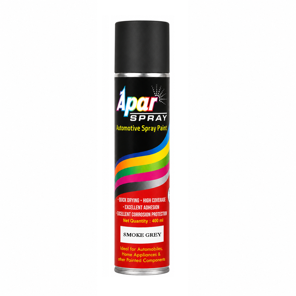 Apar Spray Paint Smoke Grey - 400 ml, For Industrial coatings and paintings works etc.