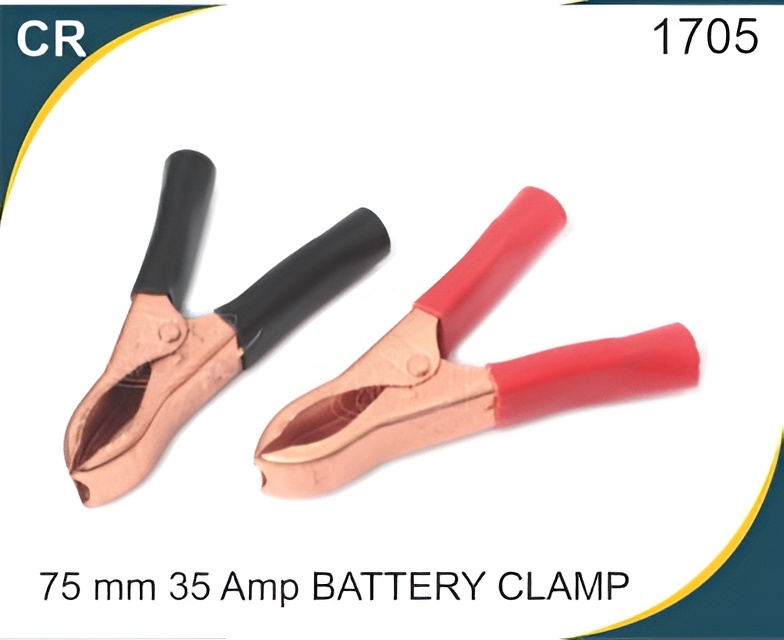 75 Mm 35 Amp Battery Clamp - Color: Red/Black