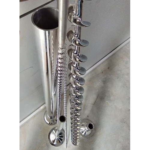 Flexible Conveyor Auger Screw - Color: Silver