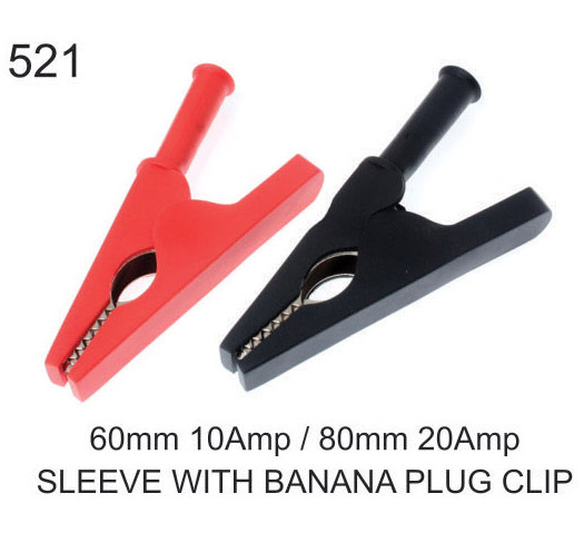 60 MM 10AMP 80 MM 20AMP SLEEVE WITH BANANA PLUG CLIP