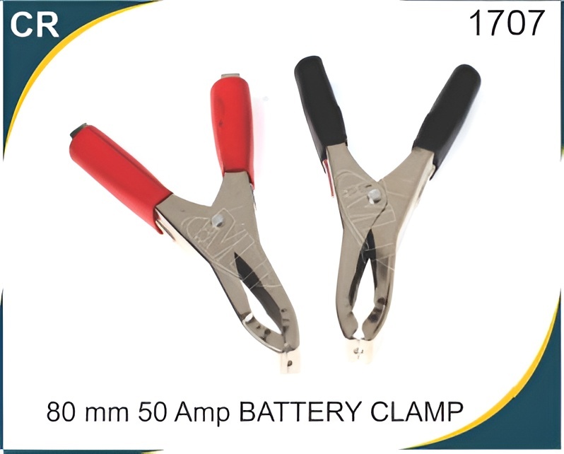 80 Mm 50 Amp Battery Clamp - Color: Red/Black