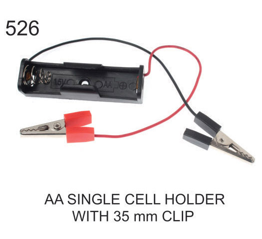 AA SINGLE CELL HOLDER WITH 35 MM CLIP