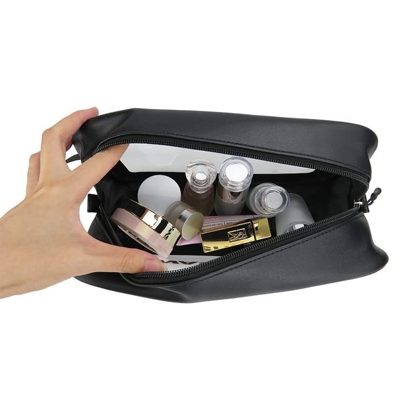 CherryBox Makeup Bag Travel Cosmetic Bag for Women Girls Zipper Pouch Makeup Organizer Bag PU Leather Waterproof Cute Toiletry Bags Small Size