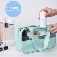 CherryBox Cosmetic Makeup Organizer Toiletry Bag Grooming Kit Pouch Portable Organizer Case Carry Water Proof Pouch for Women and Men with Zipper