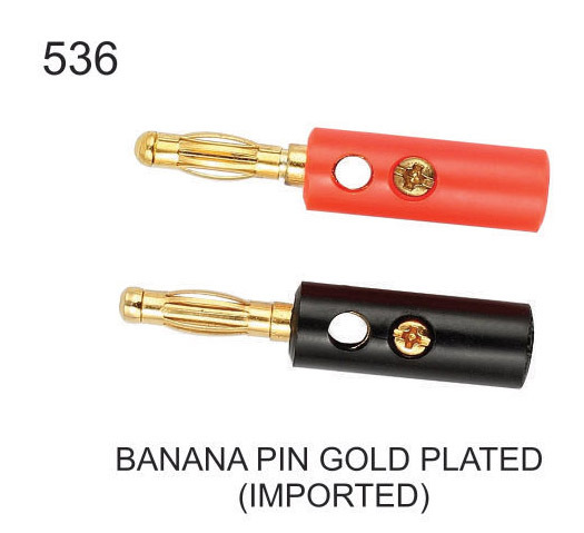 BANANA PIN GOLD PLATED (IMPORTED )