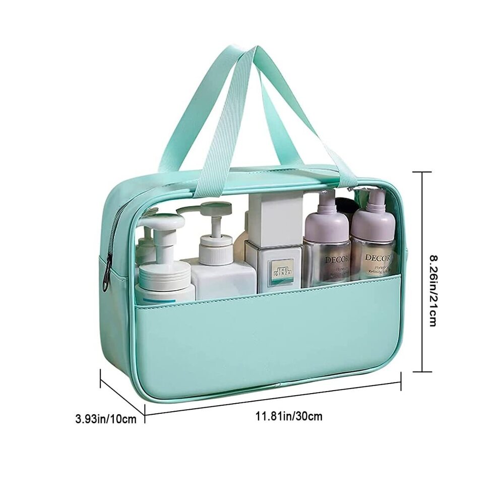 Cherrybox Cosmetic Makeup Organizer - Multi-color 30cm X 10cm X 21cm | 12-piece Waterproof Grooming Kit Pouch With Zipper For Men And Women