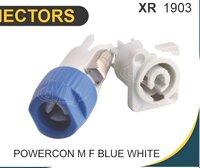 Powercon M/f Blue White - 3 Pin, 20a/250v Ac Lockable Equipment Connector | Fast Twist Lock Latching System, Robust And Reliable Design