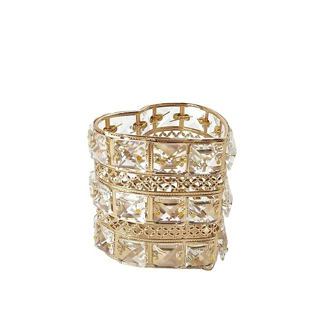 CherryBox Heart Shape Crystal Makeup Brushes Holder, Pen/Pencil Holder, Jewelry Storage