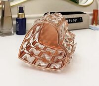 CherryBox Heart Shape Crystal Makeup Brushes Holder, Pen/Pencil Holder, Jewelry Storage