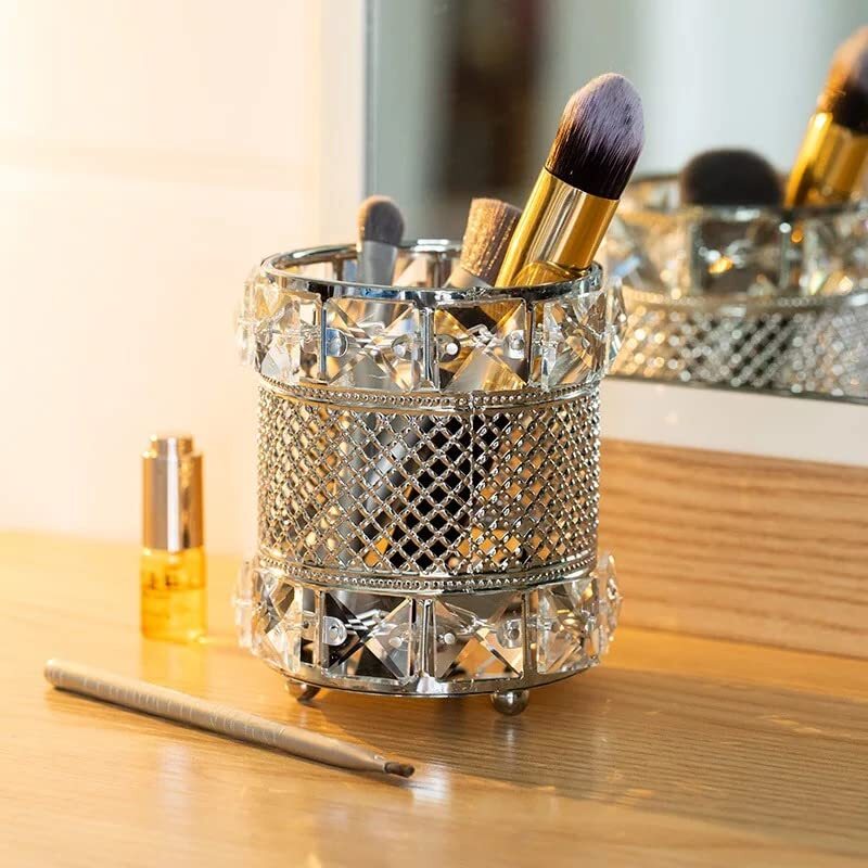 CherryBox Elegant Crystal Makeup Brush Holder Jewelry Organizer  Holder