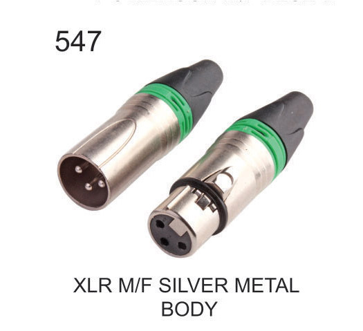 XLR M/F SILVER METAL BODY