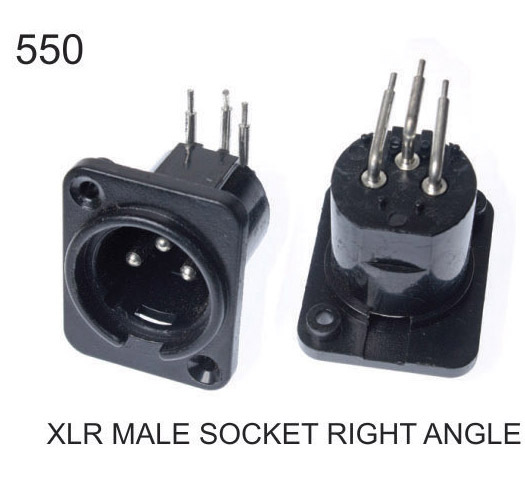 XLR MALE SOCKET RIGHT ANGLE