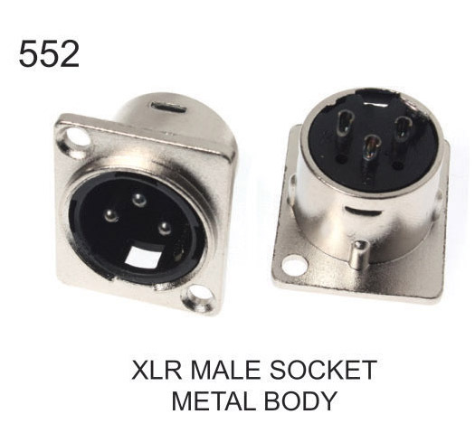 XLR MALE SOCKET METAL BODY