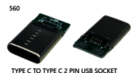 Type C To Type C 2 Pin Socket