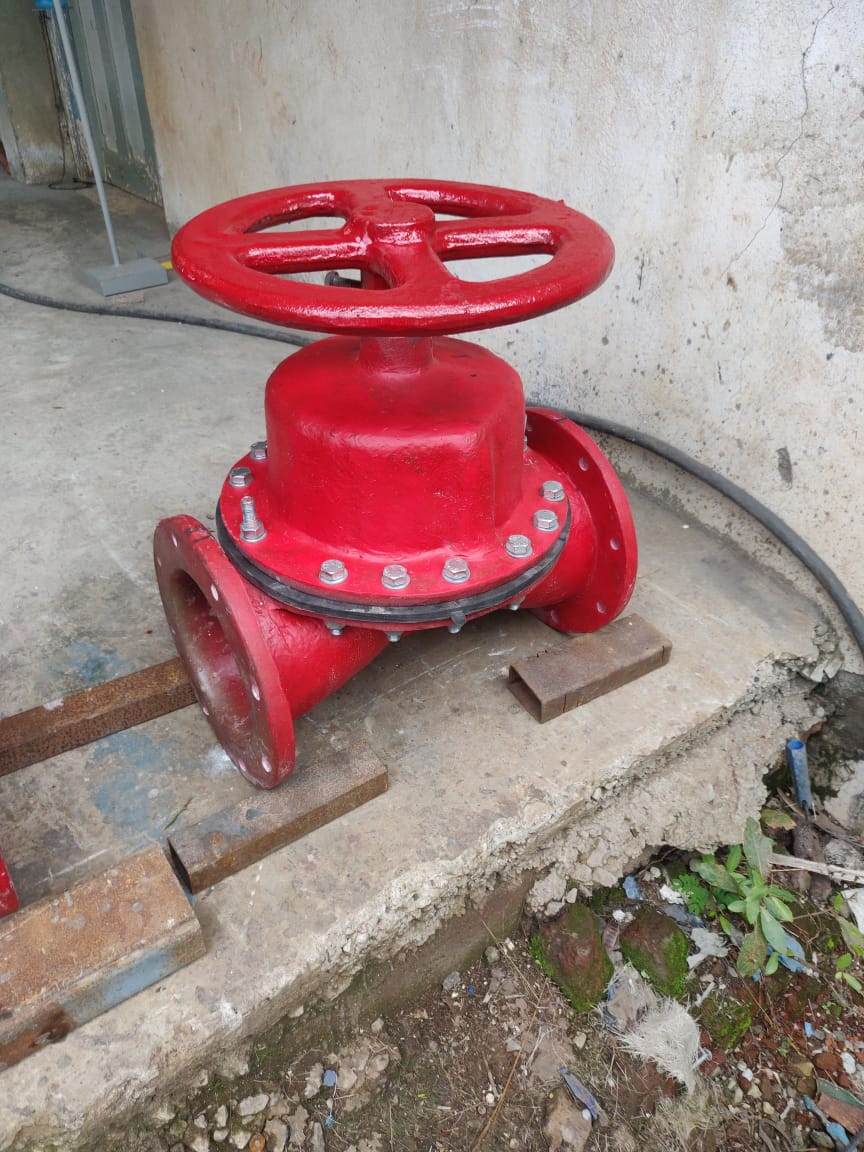 FRP Diaphragm Valves for SO2 piping in sugar factory