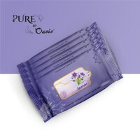 25 Pulls Packs Pure By Oasis Natural Lavender Wipes,  Enriched With Vitamin-E Oil