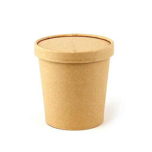 500 Ml Paper Food Container - Color: Brown