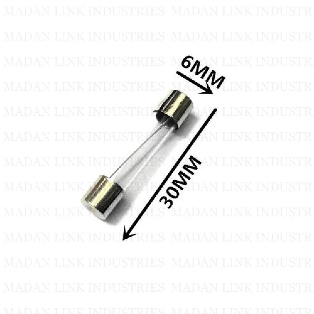6X30mm 1A, 5A, 10A, 15A, 20A, 25A, 30A, 35A, 40A,250Volt  Glass tube Fuse