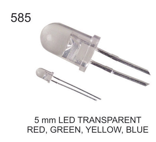 5MM LED TRANSPARENT RED,GREEN,YELLOW,BLUE,