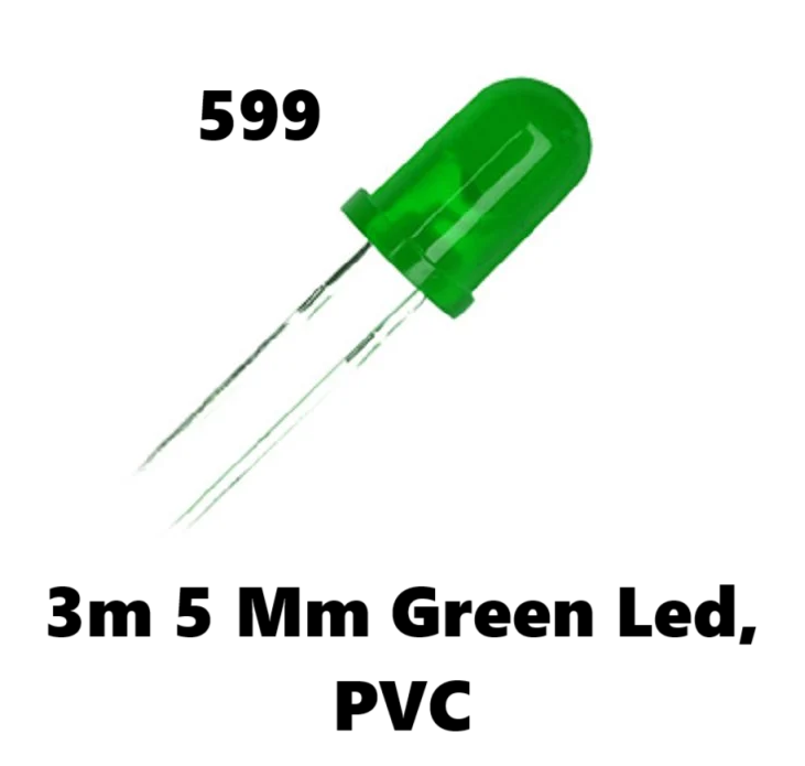 3m 5 Mm Green Led, PVC