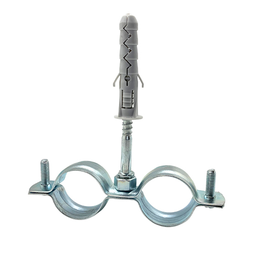 Double Pipe Clamp - Stainless Steel, Various Sizes Available, Custom Colors | Durable, Secure Grip For Industrial Usage