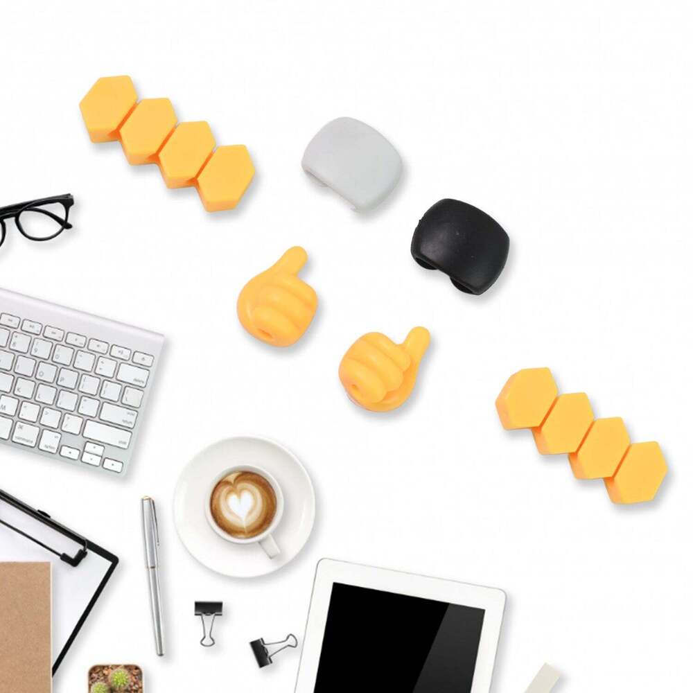 Self Adhesive Hooks For Cable Clips, Desktop Cable Organizer (6 Pcs Set / Mix Design) - Application: As Per Product Requirement