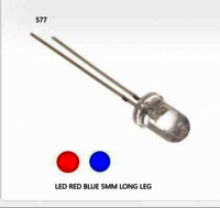 Led Red Blue 5mm Long Leg, Common Anode - Length: 5 Millimeter (mm)