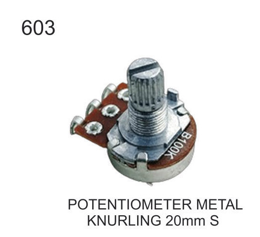 Material: Galvanized Iron POTENTOMETER METAL KNURING 20 MM S