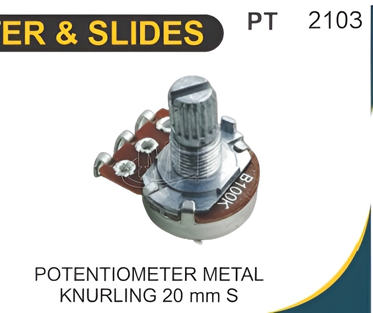 Material: Galvanized Iron POTENTOMETER METAL KNURING 20 MM S