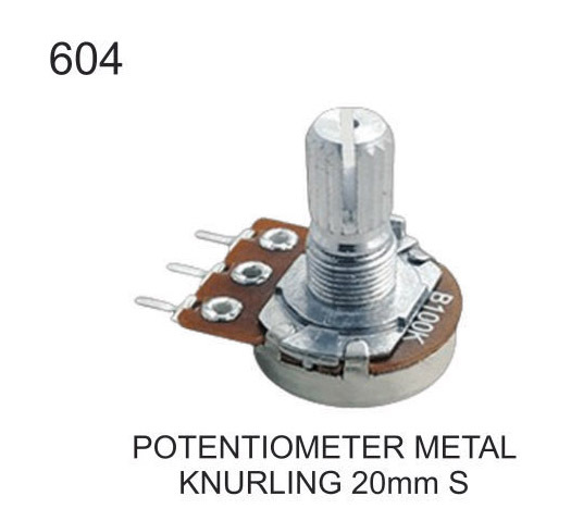 Material: Stainless Steel POTENTOMETER METAL KNURING 20 MM S