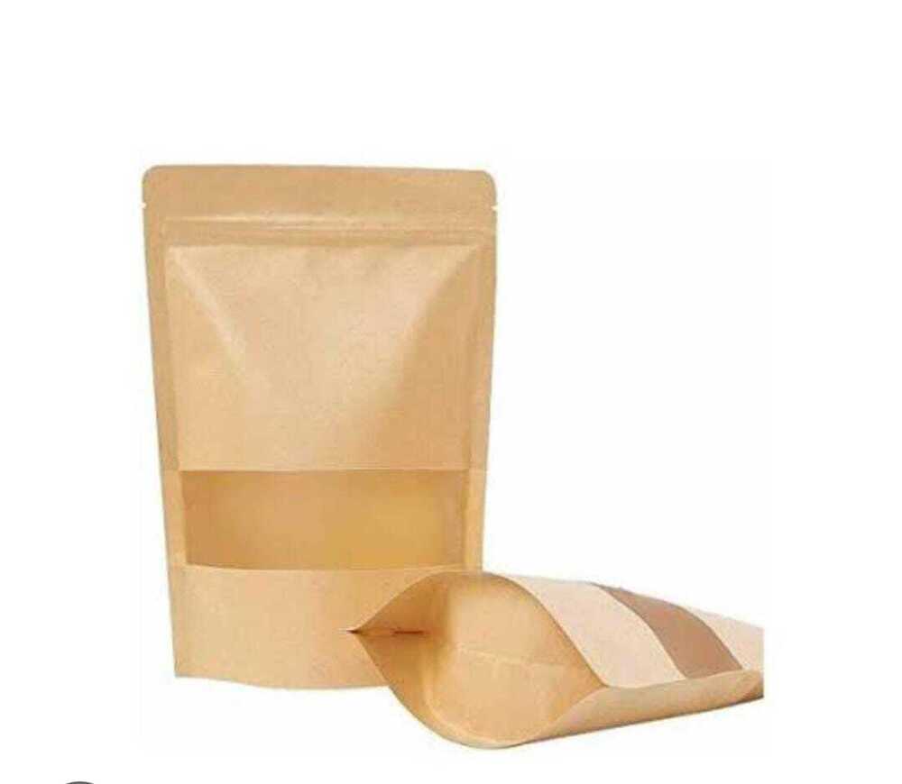 Kraft Paper Stand Up Zipper Pouch