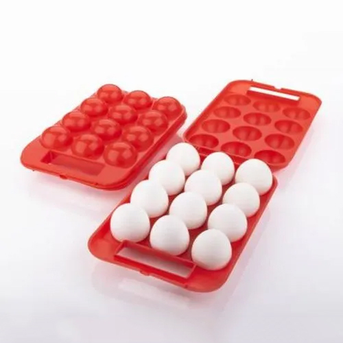 Plastic Egg Tray - Color: Red