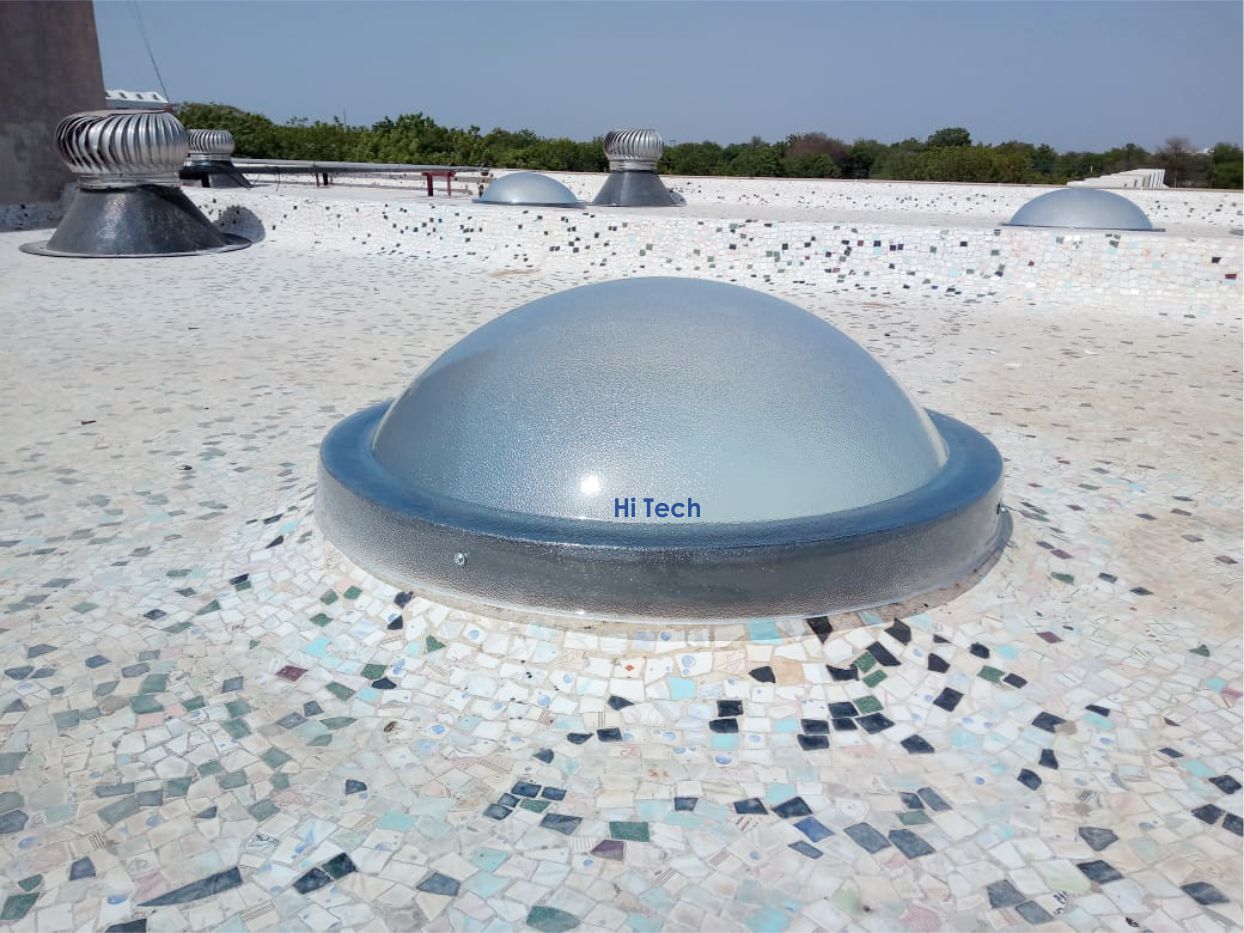 Natural Light Polycarbonate Round Dome - Shape: Semi Circle