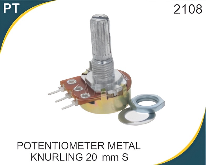 Potentiometer METAL KNURING 20 MM S
