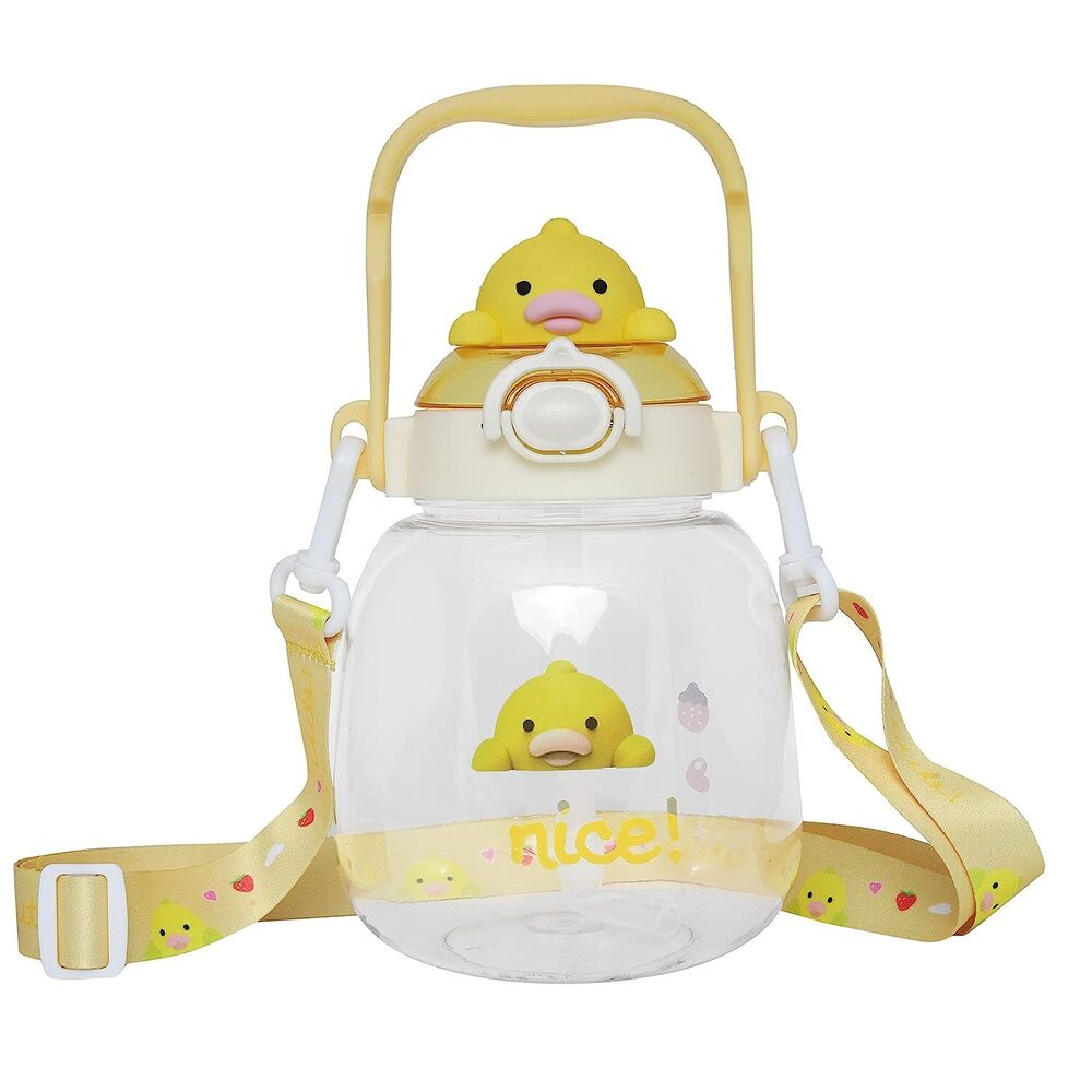 Cartoon Character Plastic Water Bottle - Color: Multi Color
