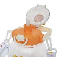 CherryBox Cute BPA Free Large Capacity Plastic Cool Water Bottle with Pop-up Lip and Shoulder Strap with DIY Stickers