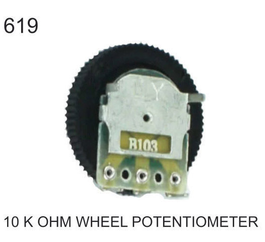 10K OHM WHEEL POTENTIOMETER, 50 K