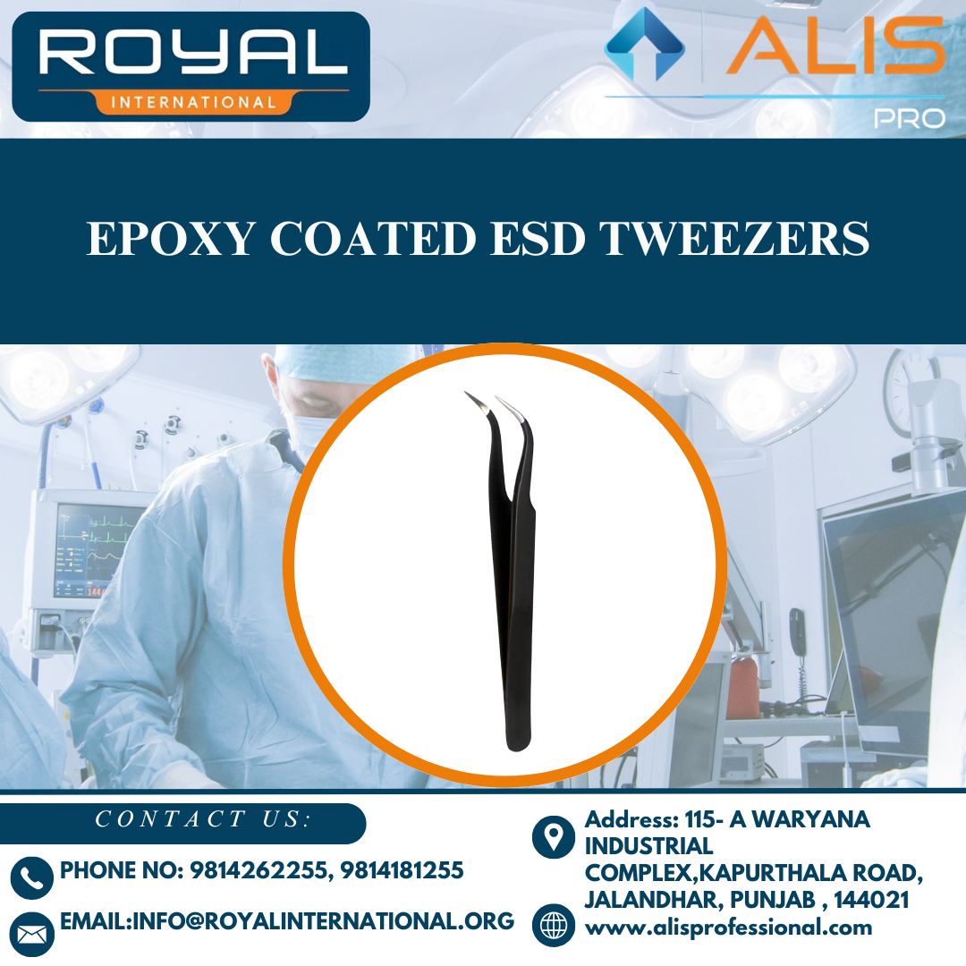 Epoxy Coated Esd Tweezers