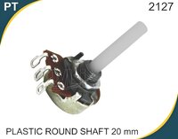 Plastic Round Shaft 20 Mm - Stainless Steel, Solid Shaft, Black Color, Single Turn Capability | Ideal For Control Switches In Industrial And Consumer Electronics