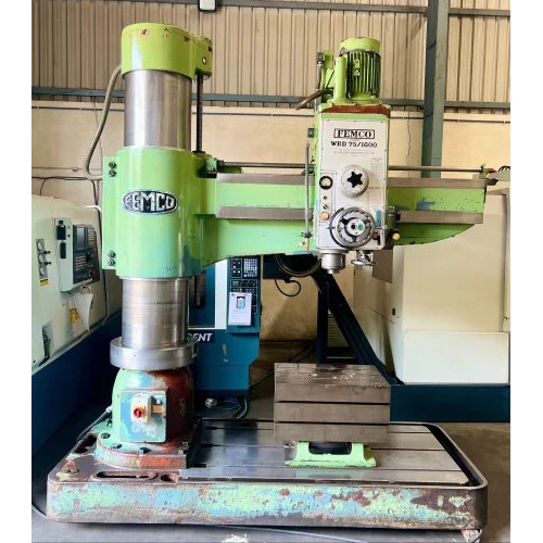 Femco Used Radial Drilling Machine Wrd 751600 - Color: Silver And Green