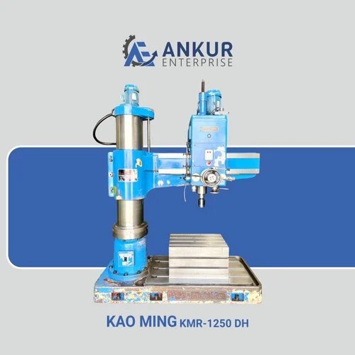 Used Radial Drill With Table Kao Ming Taiwan Kmr-1250 Dh 60 Mm - Radial Drilling Machine