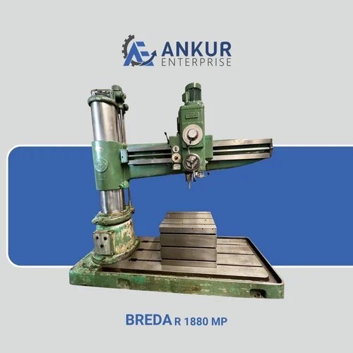 Used Radial Drill With Table Make Breda Italy Model R 1880 Mp 65mm